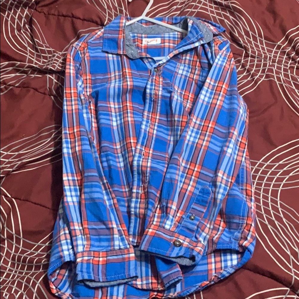 Kids Orange Blue And White Polo